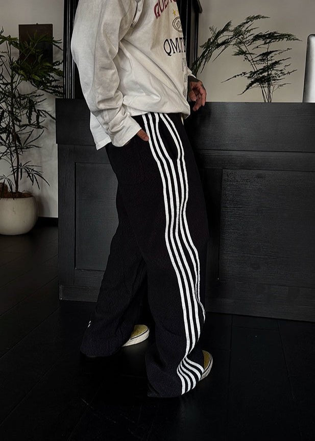 Five Stripe Wide - Leg Sweatpants - Rick Circus