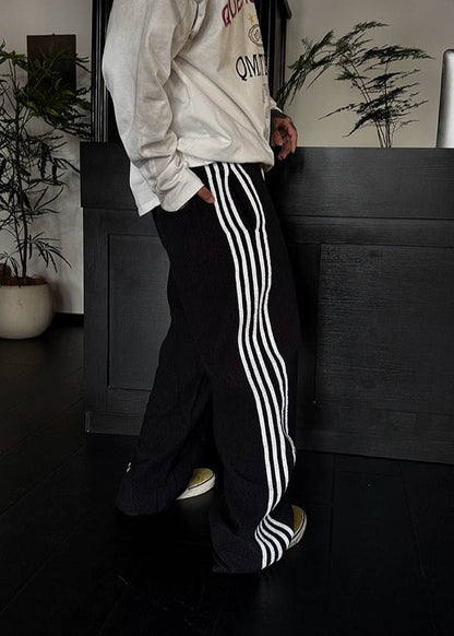 Five Stripe Wide - Leg Sweatpants - Rick Circus