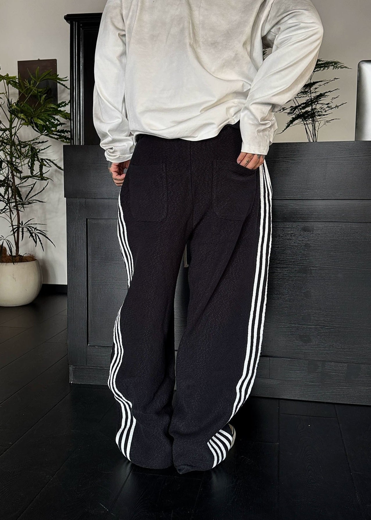 Five Stripe Wide - Leg Sweatpants - Rick Circus