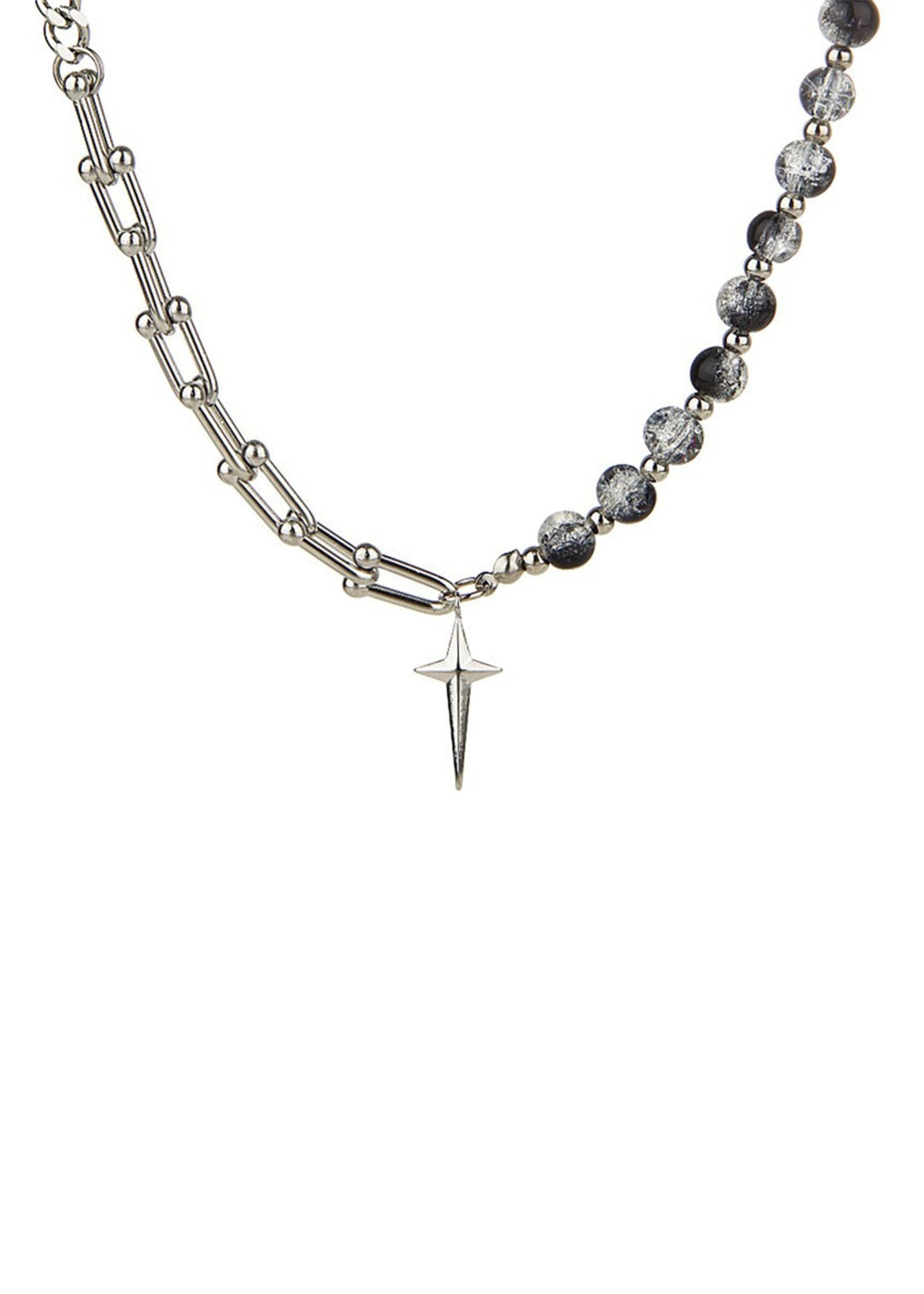 Four - Point Star Cross Pendant Necklace - Rick Circus