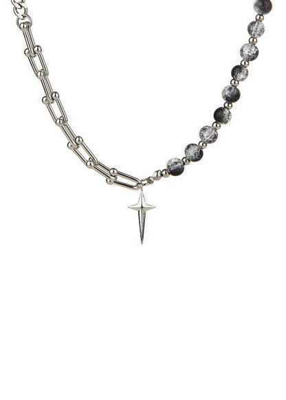 Four - Point Star Cross Pendant Necklace - Rick Circus