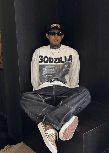 Godzilla Graphic Long Sleeve T-Shirt - Rick Circus