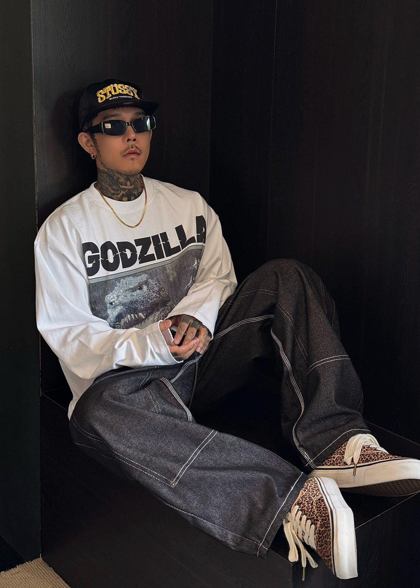 Godzilla Graphic Long Sleeve T-Shirt - Rick Circus