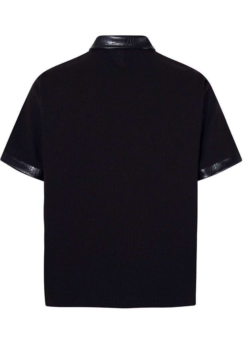 Gothic Dark Thorn Waffle Polo Shirt - Rick Circus
