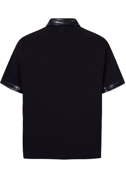 Gothic Dark Thorn Waffle Polo Shirt - Rick Circus