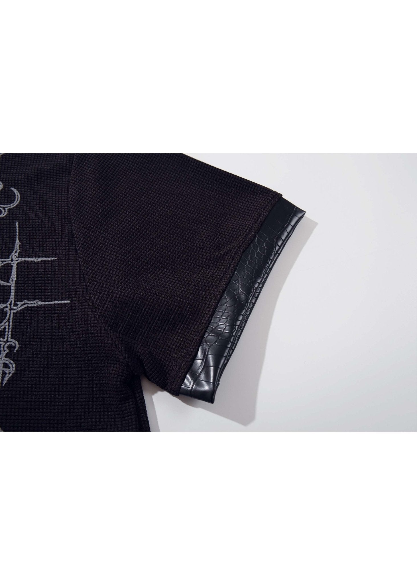 Gothic Dark Thorn Waffle Polo Shirt - Rick Circus