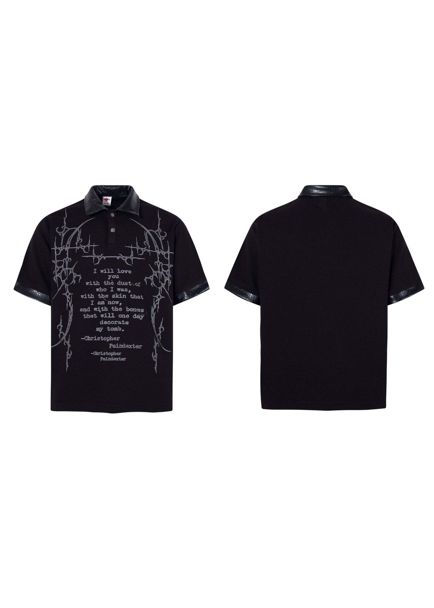 Gothic Dark Thorn Waffle Polo Shirt - Rick Circus