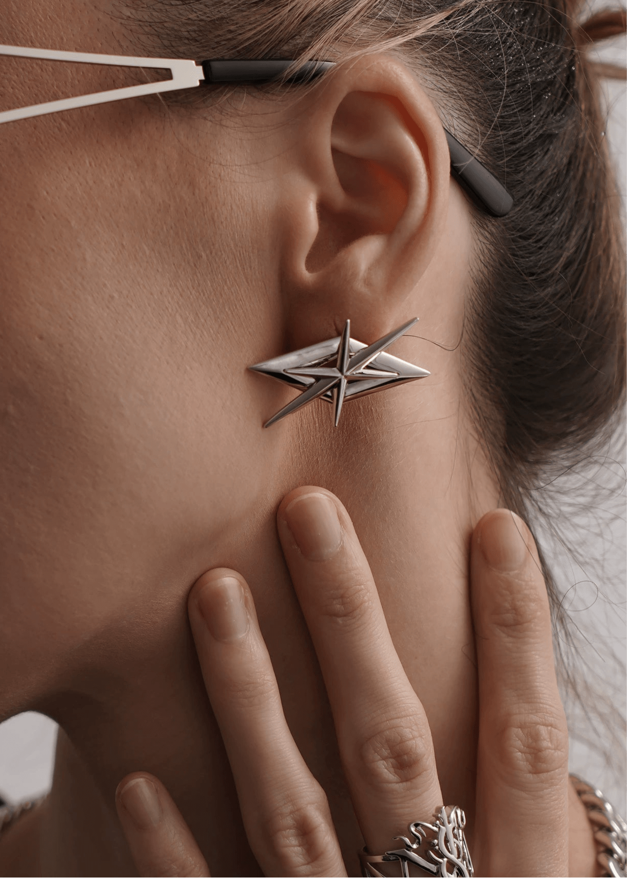 Gothic Diamond - Shaped Stud Earrings - Rick Circus