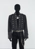 Gothic Military Cropped Knight Style Denim Jacket - Rick Circus