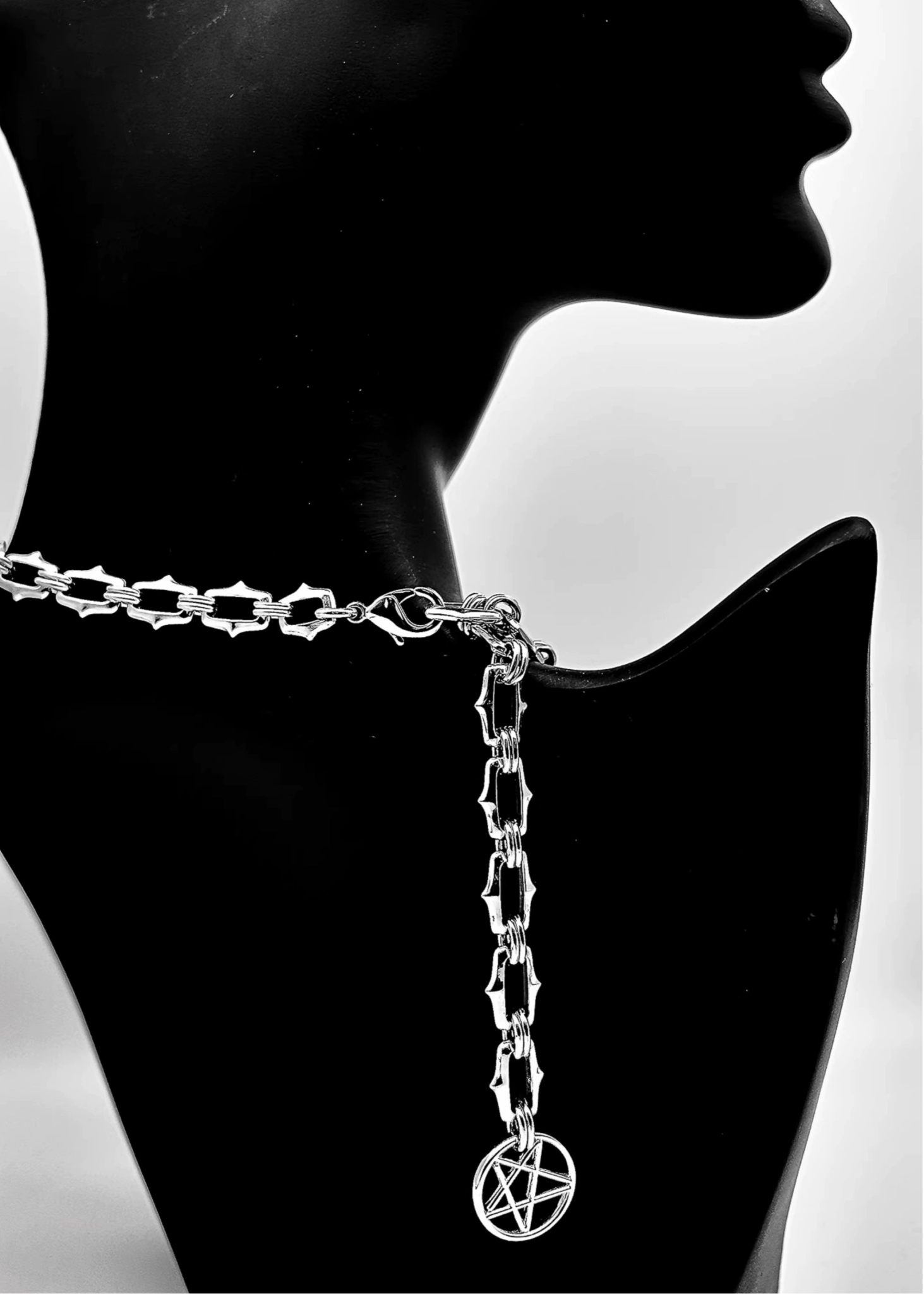 Gothic Ram Head Chain Necklace - Rick Circus