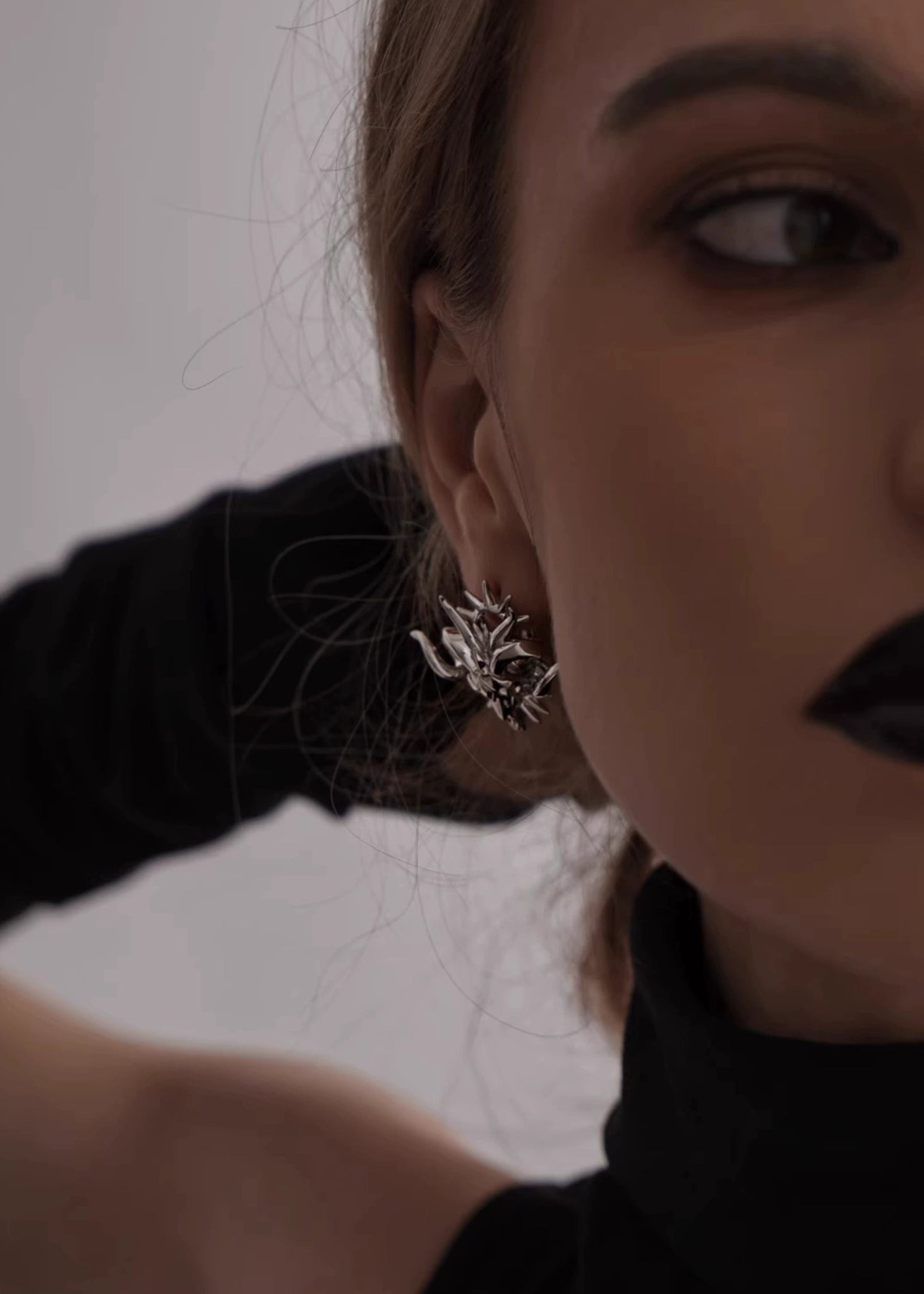 Gothic Ram Head Spike Earrings - Rick Circus
