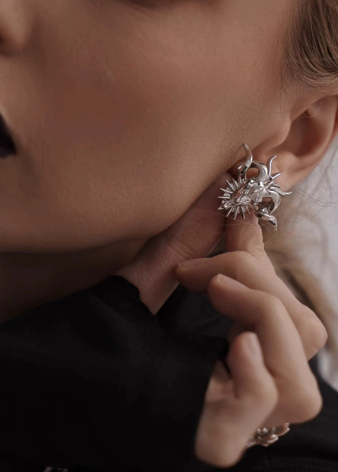 Gothic Ram Head Spike Earrings - Rick Circus