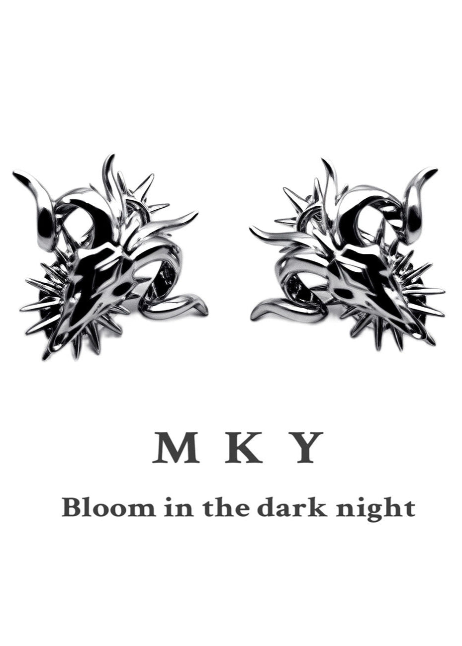 Gothic Ram Head Spike Earrings - Rick Circus