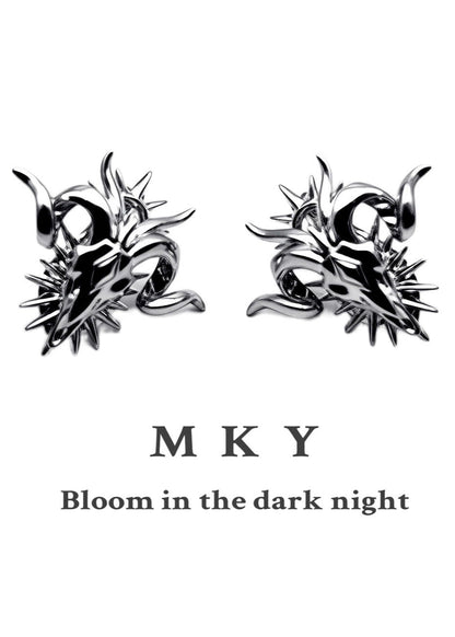 Gothic Ram Head Spike Earrings - Rick Circus