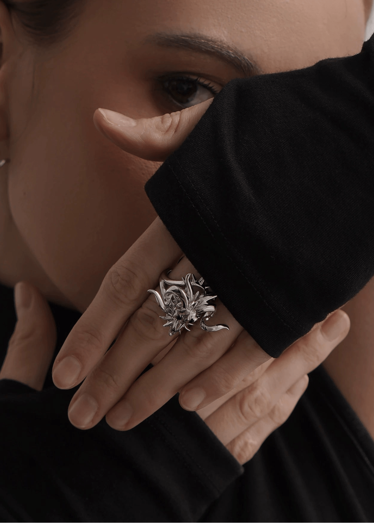 Gothic Ram Skull Ring - Rick Circus