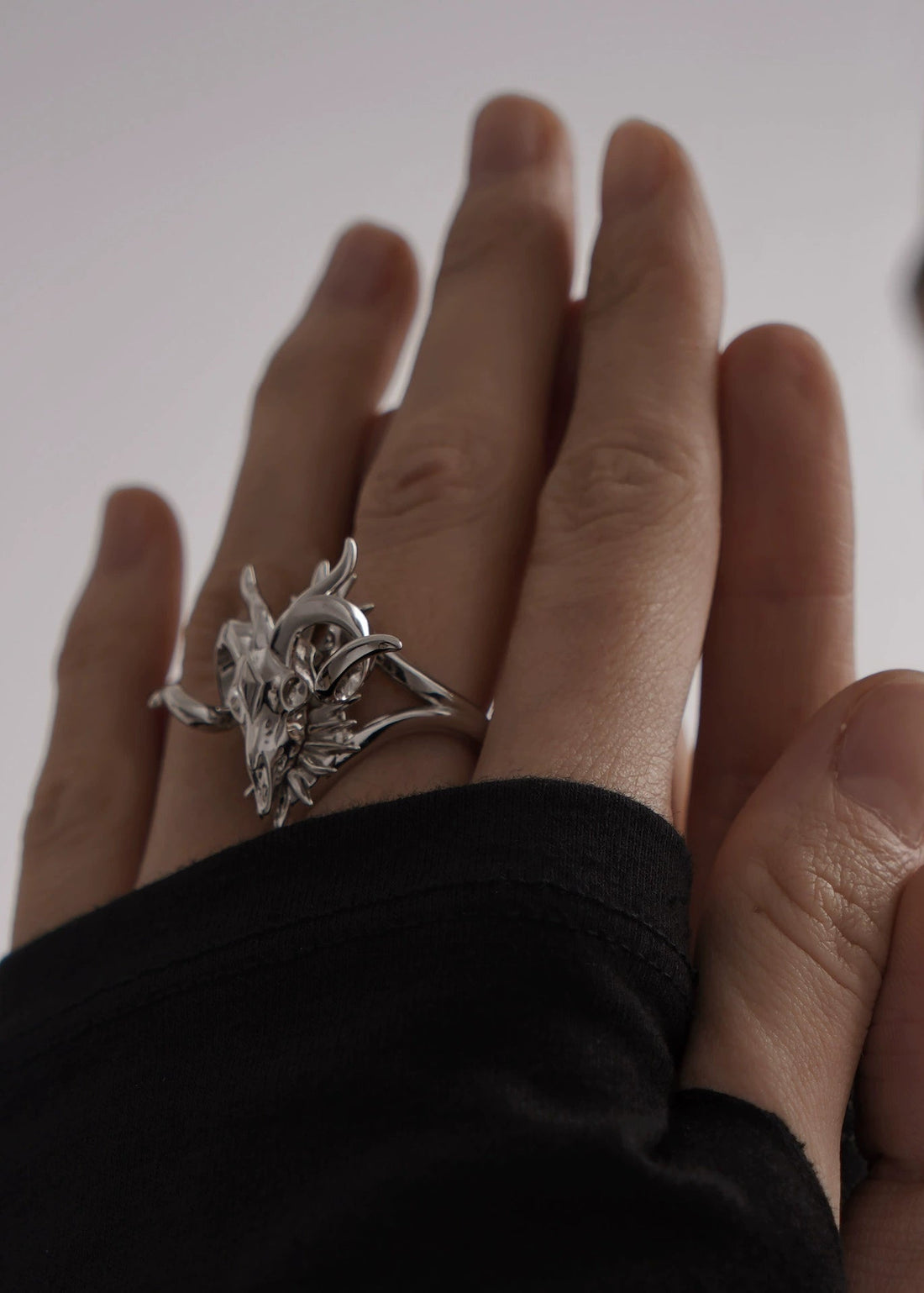 Gothic Ram Skull Ring - Rick Circus