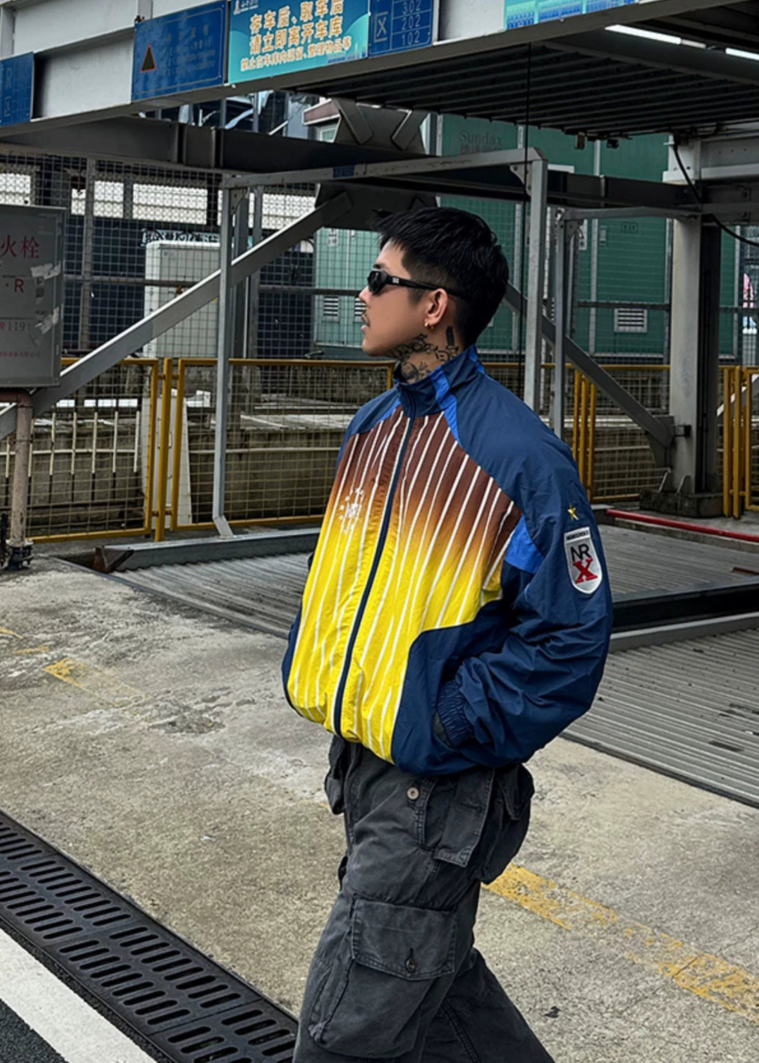Gradient Colorblock Windbreaker - Rick Circus