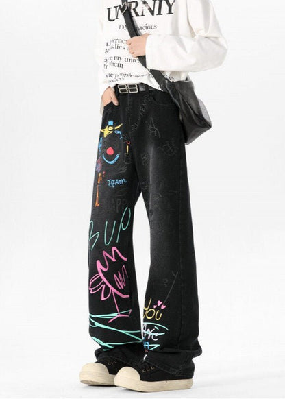 Graffiti Wide - Leg Jeans - Rick Circus