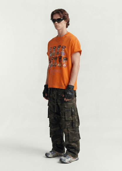 Graphic Cartoon Sleeveless T-Shirt - Rick Circus