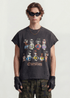 Graphic Cartoon Sleeveless T-Shirt - Rick Circus