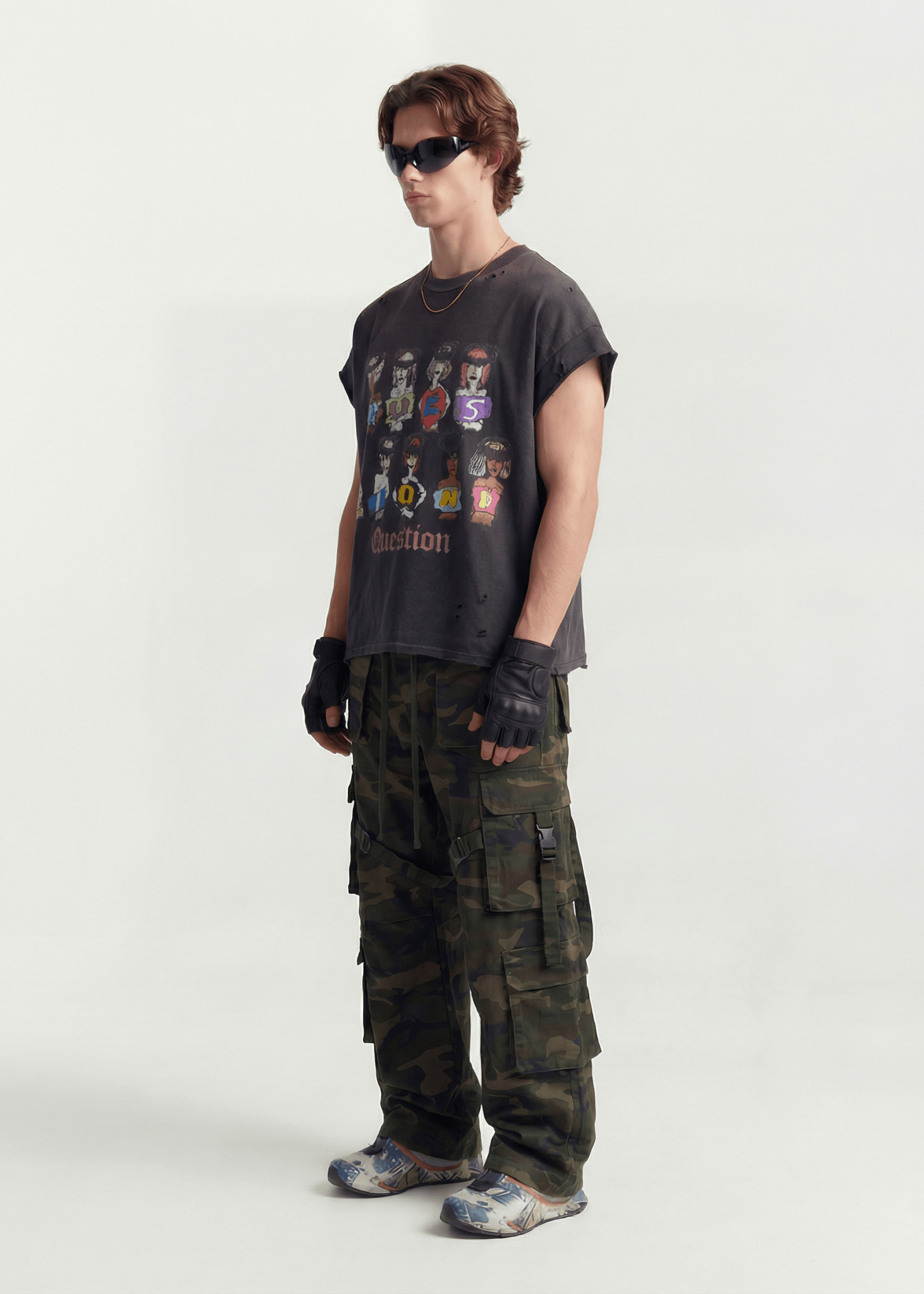 Graphic Cartoon Sleeveless T-Shirt - Rick Circus