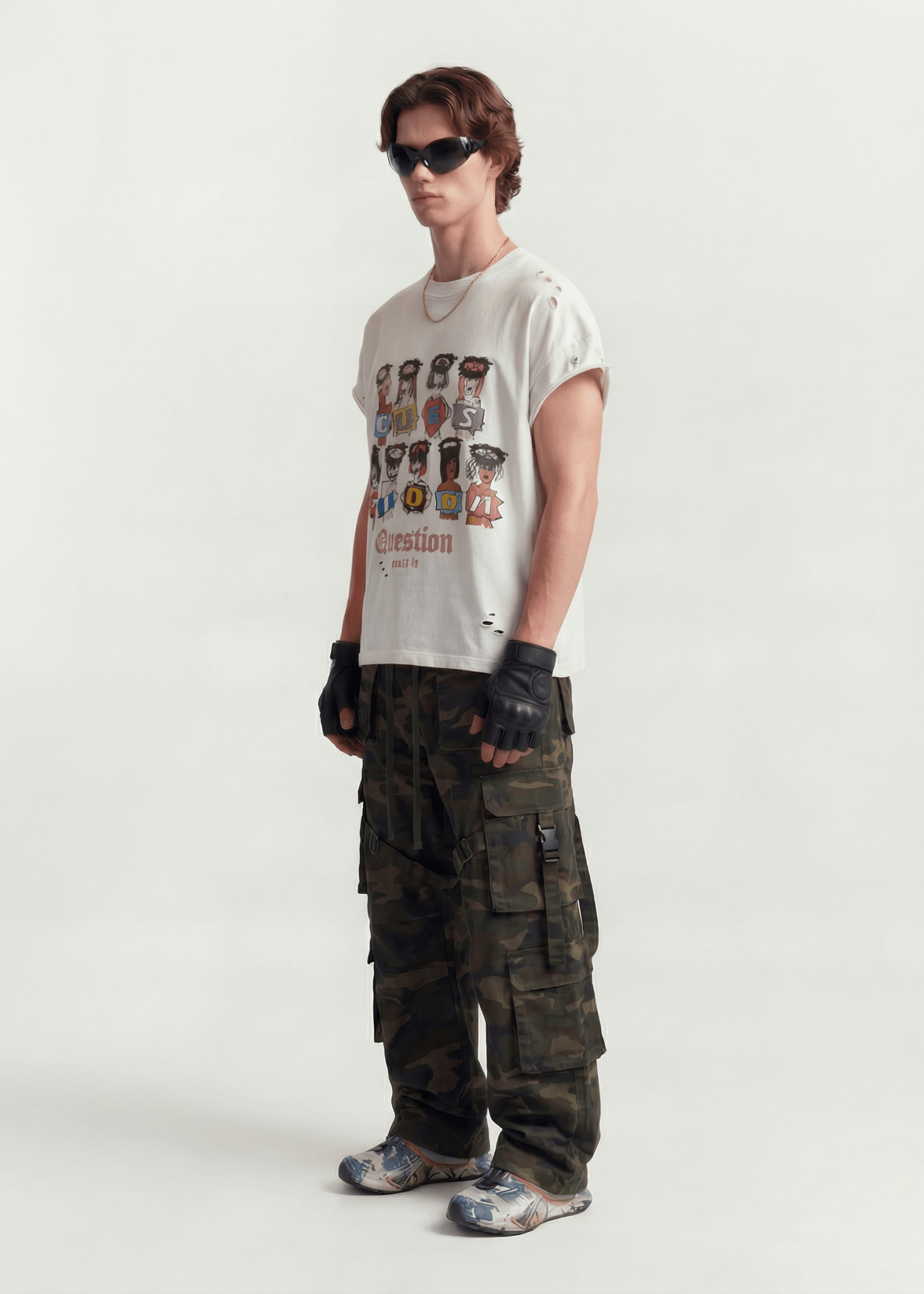 Graphic Cartoon Sleeveless T-Shirt - Rick Circus