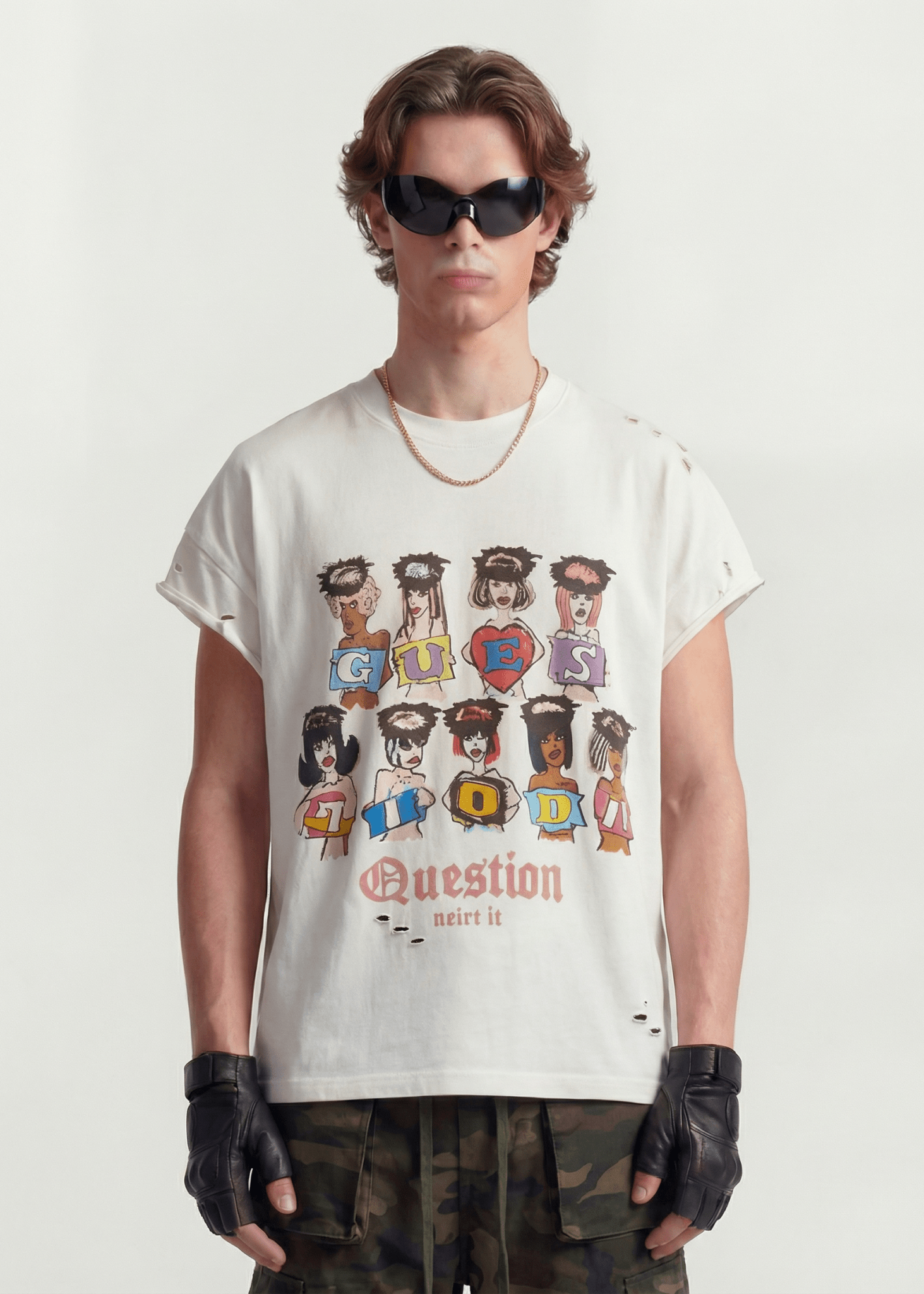 Graphic Cartoon Sleeveless T-Shirt - Rick Circus