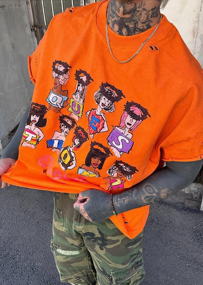 Graphic Cartoon Sleeveless T-Shirt - Rick Circus