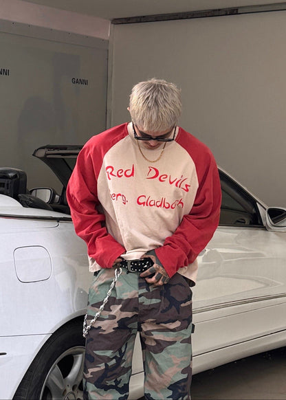 Graphic Colorblock Long Sleeve T-Shirt - Rick Circus