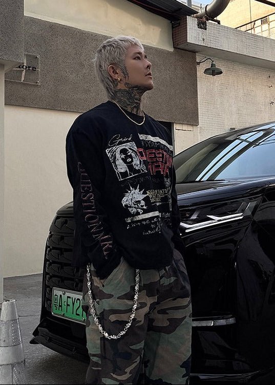 Graphic Long Sleeve T-Shirt - Rick Circus