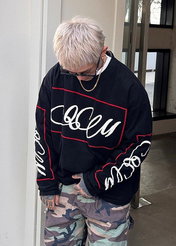 Graphic Oversized Long Sleeve T-Shirt - Rick Circus