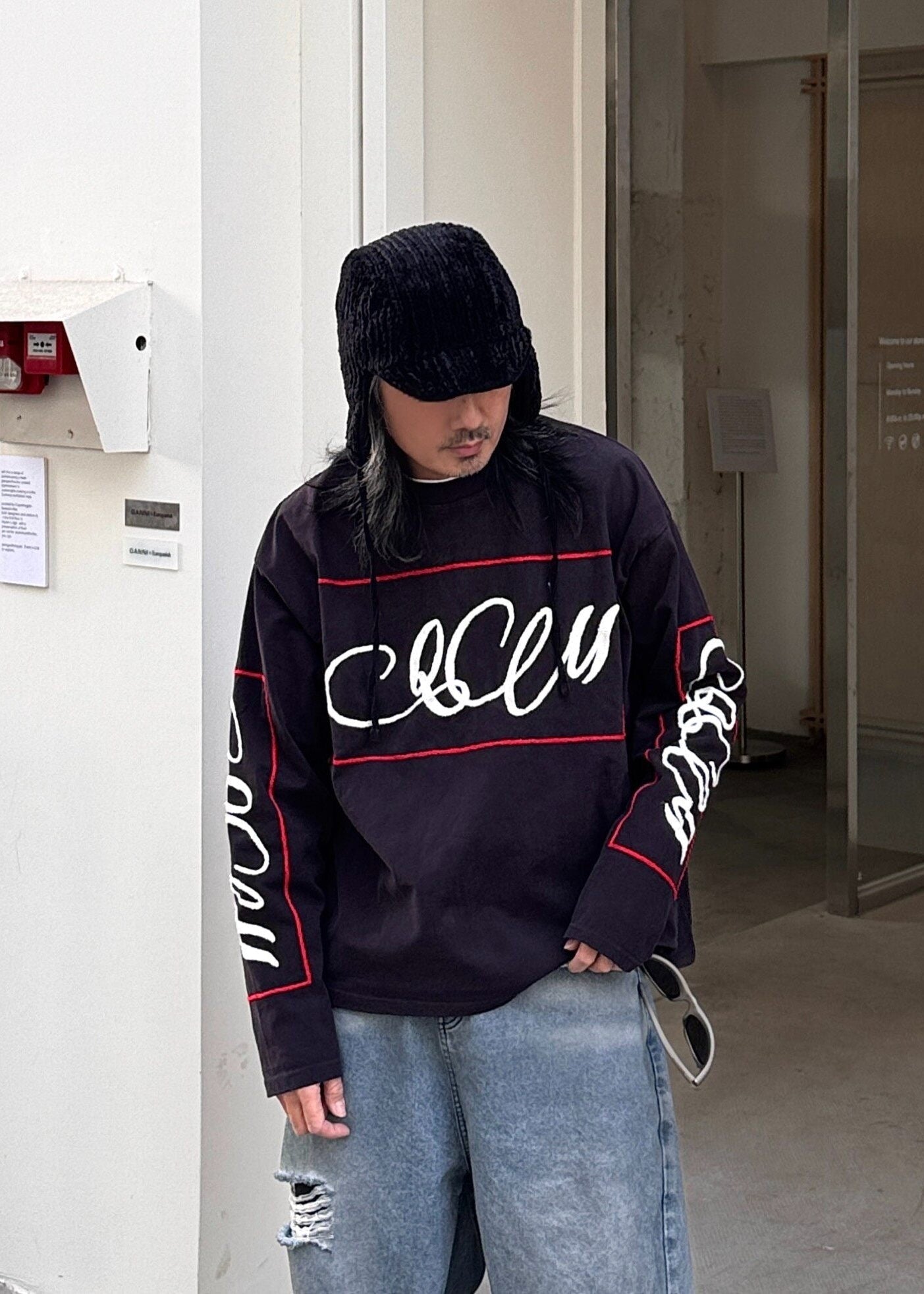 Graphic Oversized Long Sleeve T-Shirt - Rick Circus