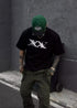 Graphic Streetwear Tee with Gothic Monogram Print - Rick Circus
