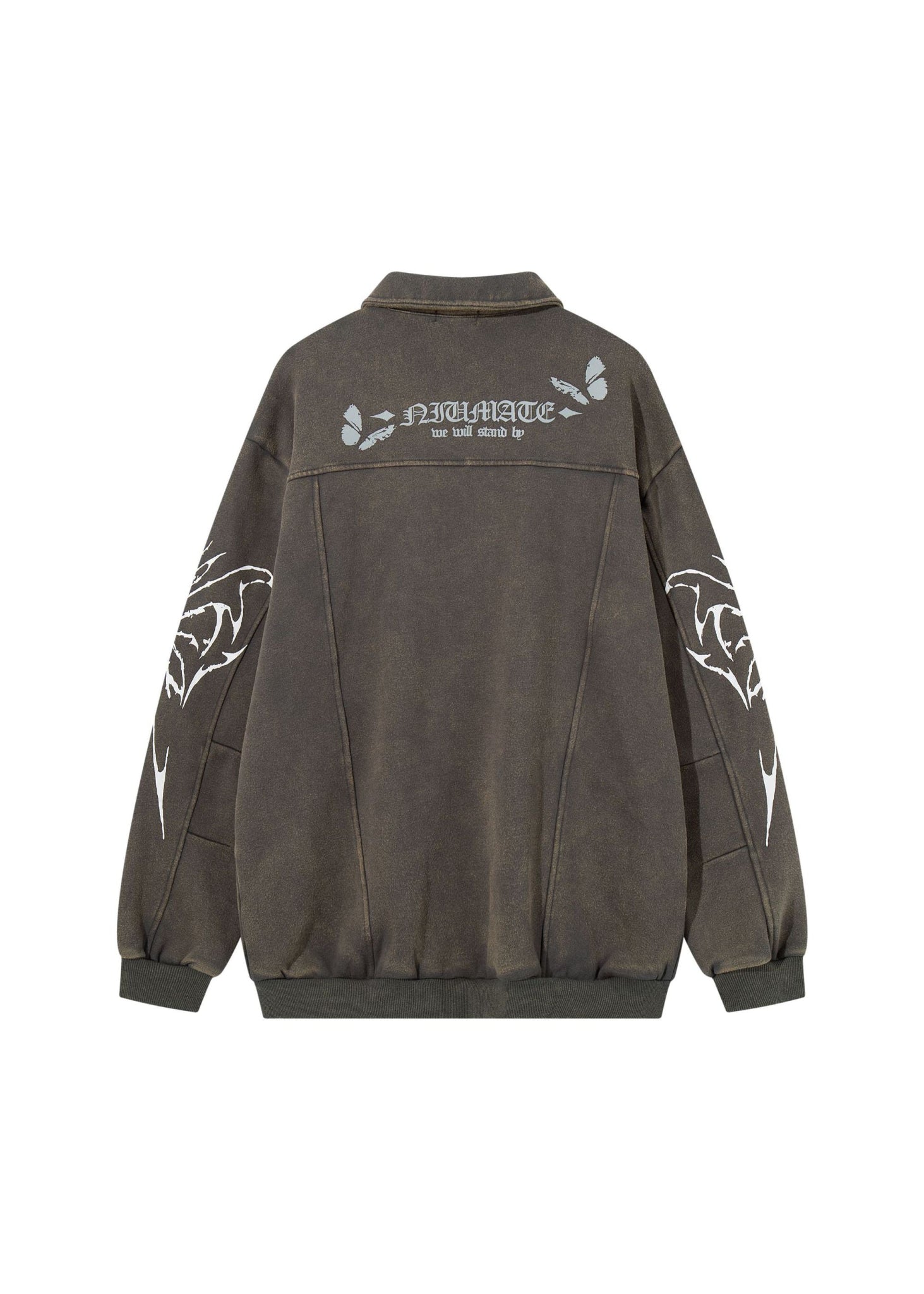 Graphic Zip - Up Washed Jacket - Rick Circus