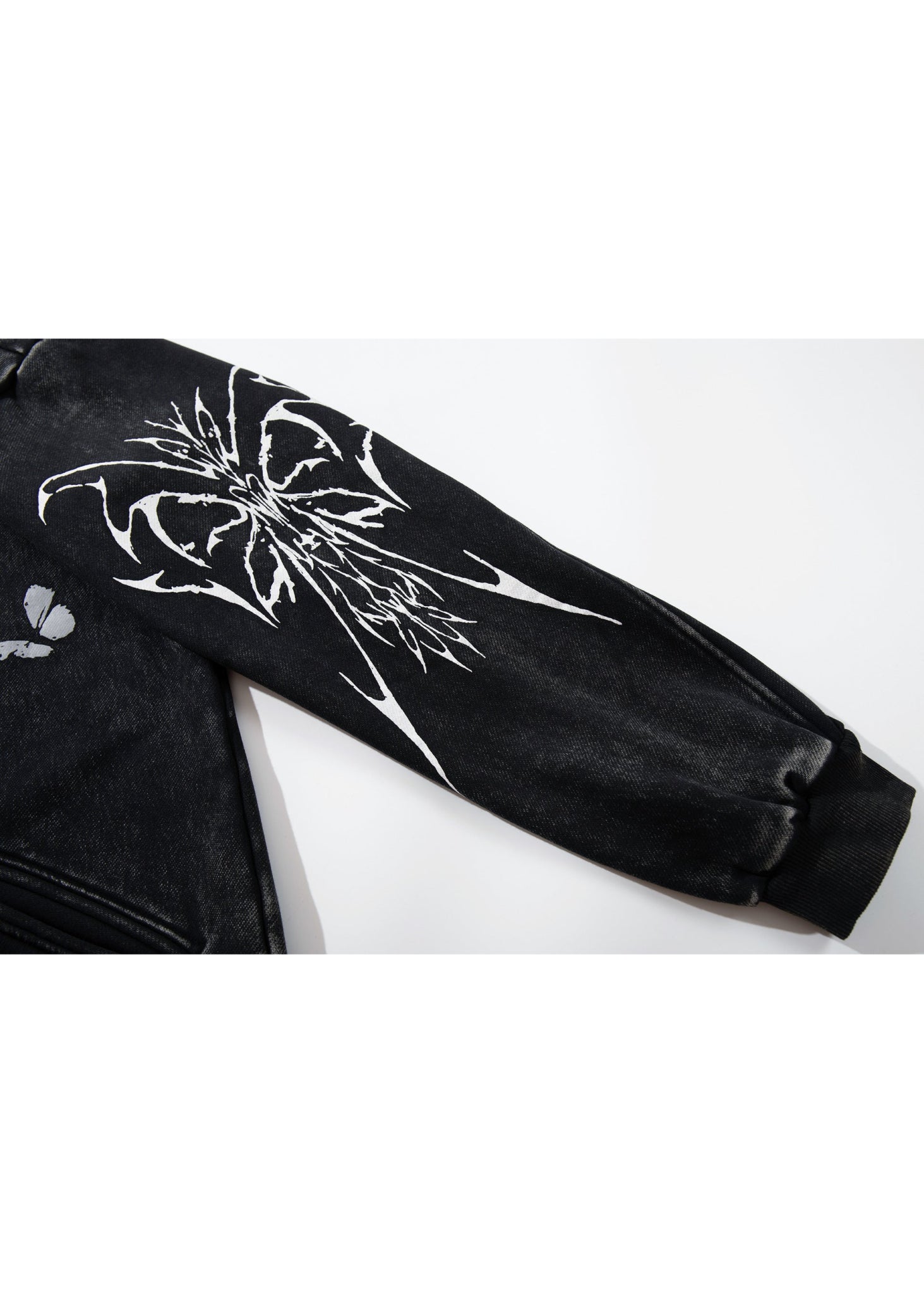Graphic Zip - Up Washed Jacket - Rick Circus