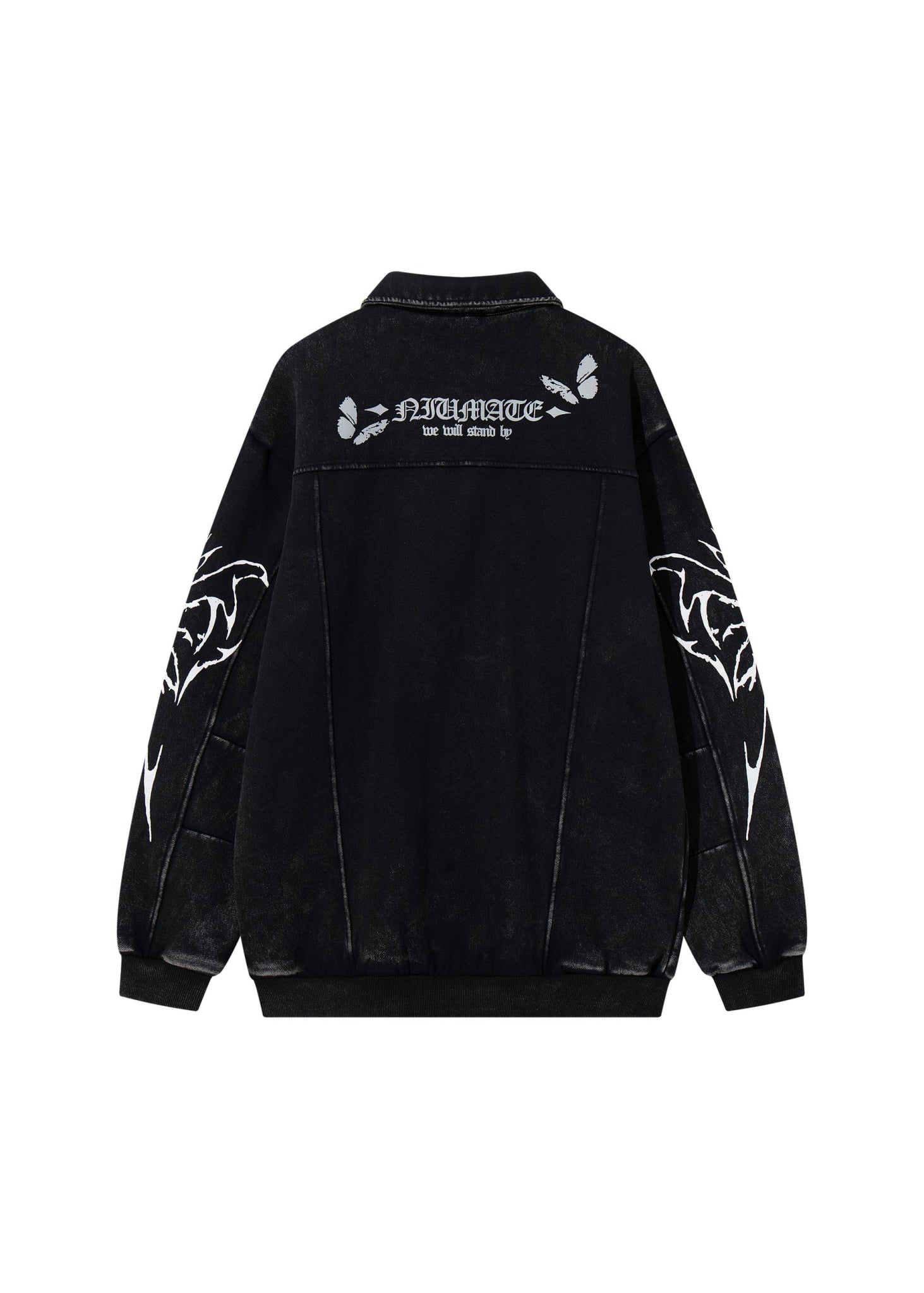 Graphic Zip - Up Washed Jacket - Rick Circus