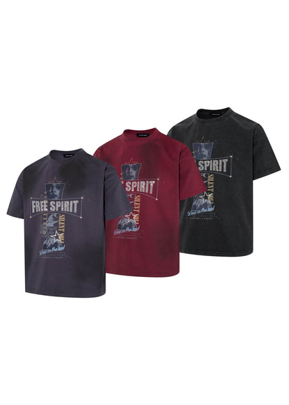 Grunge Cross Graphic Tee - Rick Circus