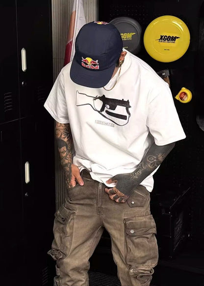Gun Silhouette Graphic T-Shirt - Rick Circus