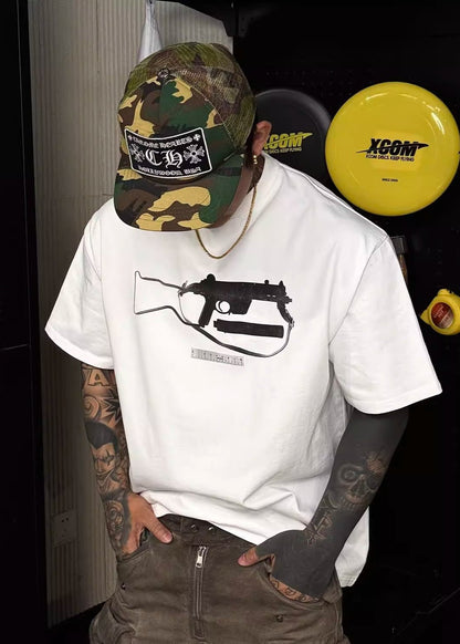 Gun Silhouette Graphic T-Shirt - Rick Circus