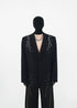 Heavy Studded Padded Shoulder Blazer - Rick Circus