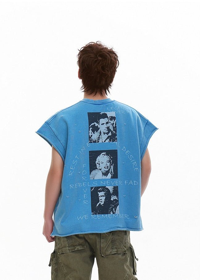 Heavyweight Cut - Off Graphic T-Shirt - Rick Circus