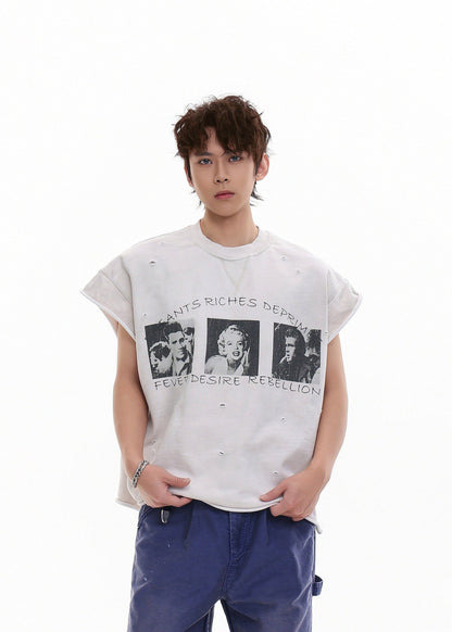 Heavyweight Cut - Off Graphic T-Shirt - Rick Circus