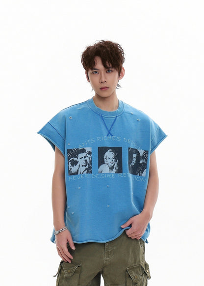 Heavyweight Cut - Off Graphic T-Shirt - Rick Circus
