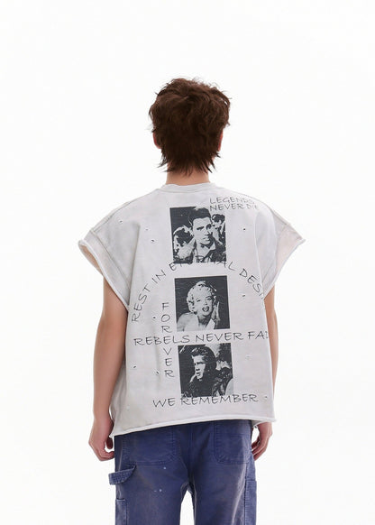 Heavyweight Cut - Off Graphic T-Shirt - Rick Circus