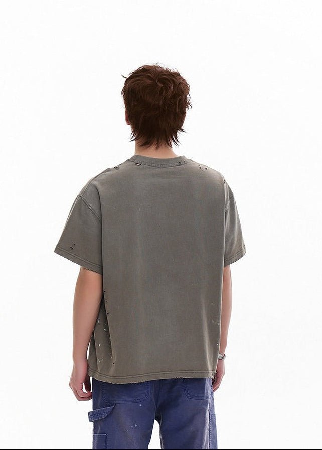Heavyweight Distressed Graphic T-Shirt - Rick Circus