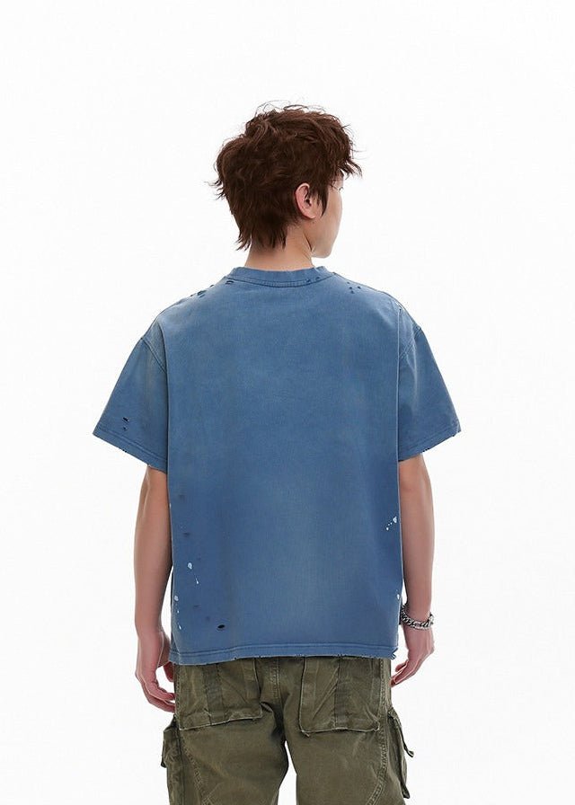 Heavyweight Distressed Graphic T-Shirt - Rick Circus
