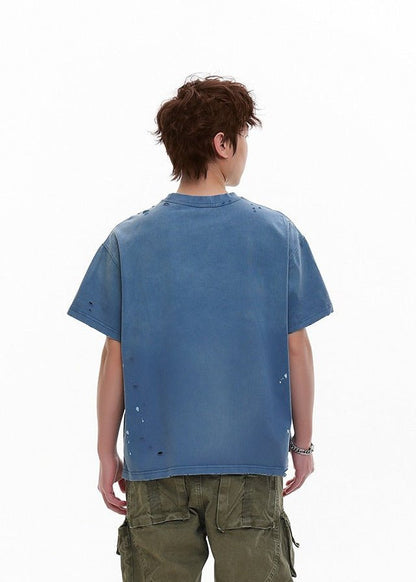 Heavyweight Distressed Graphic T-Shirt - Rick Circus