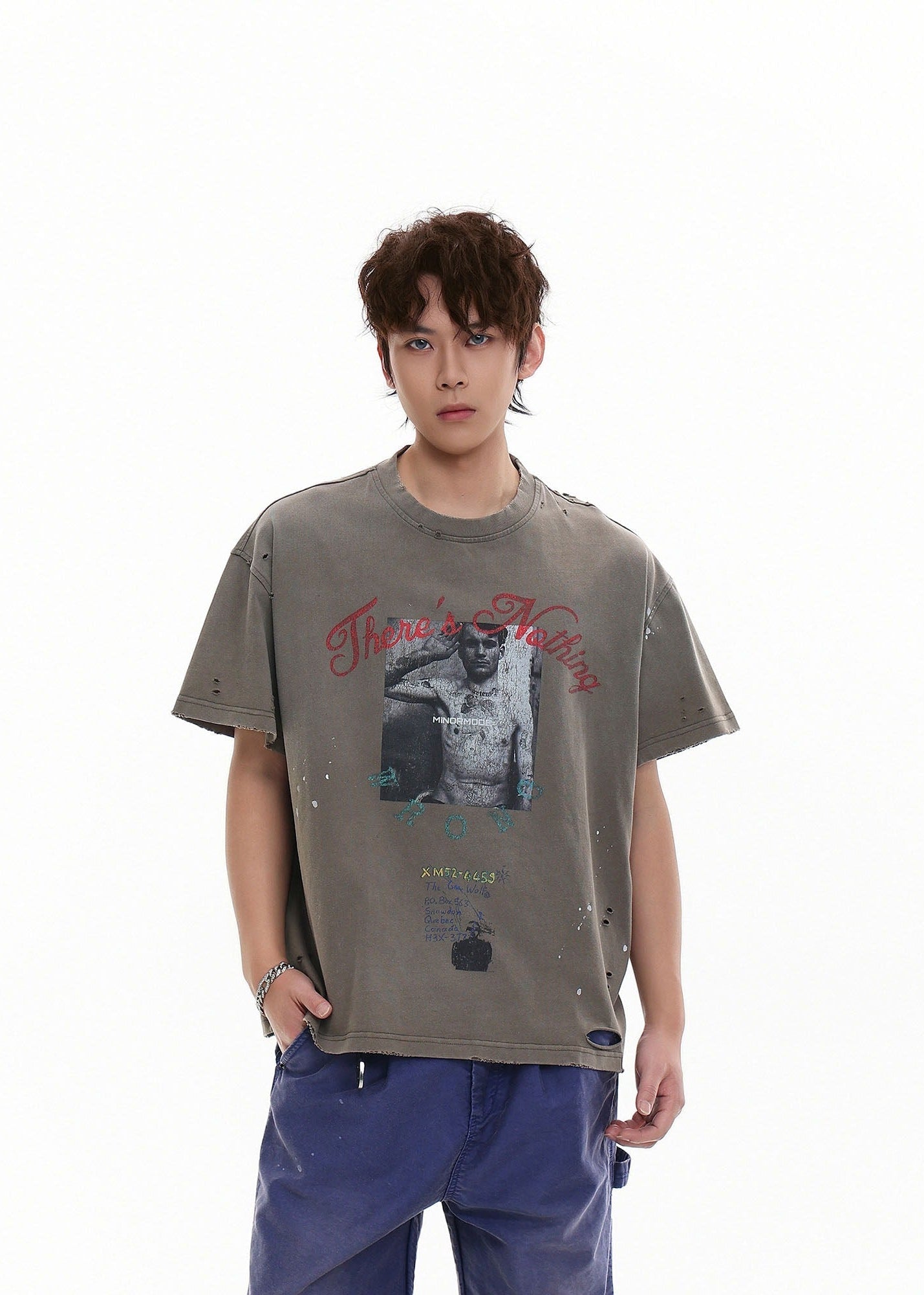 Heavyweight Distressed Graphic T-Shirt - Rick Circus