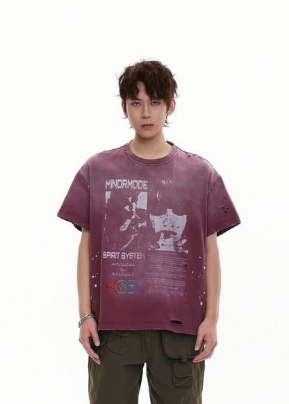 Heavyweight Distressed Graphic Tee - Rick Circus