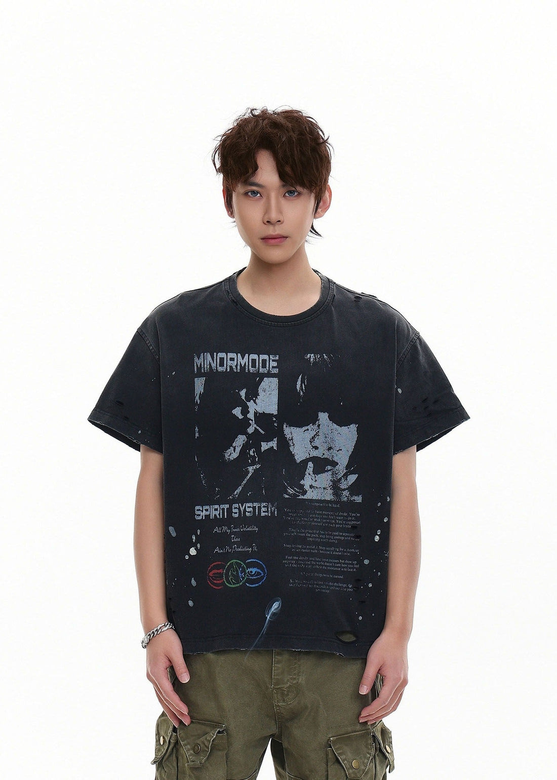 Heavyweight Distressed Graphic Tee - Rick Circus